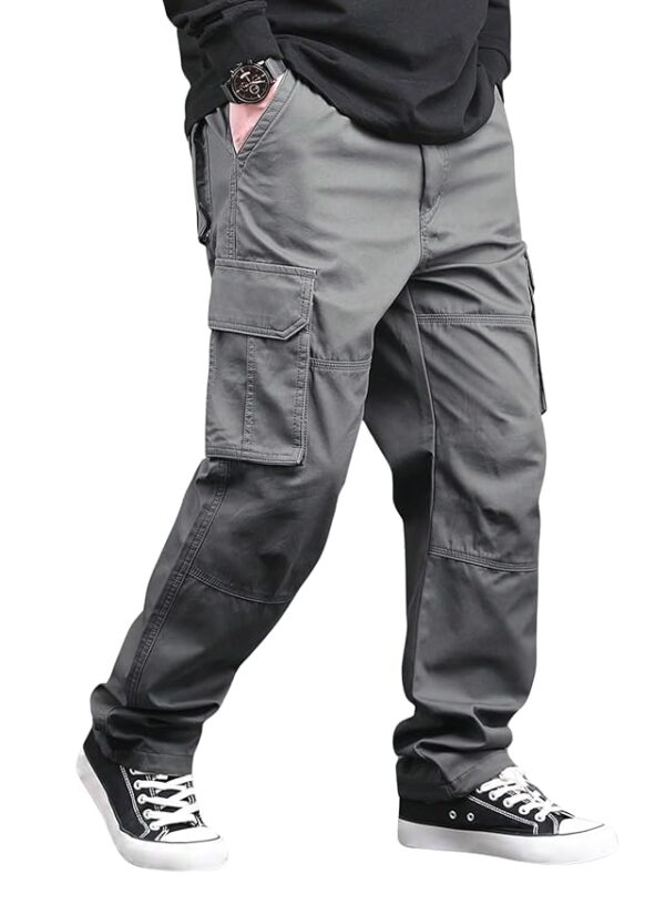 grey cotton cargo pants