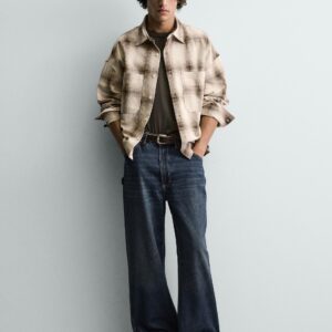 high comfort jute cotton chex shirt