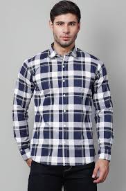 white and navy structured checks shirt white and navy structured checks shirt