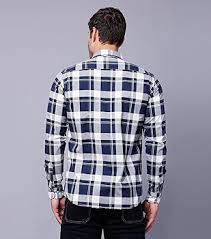 white and navy structured checks shirt white and navy structured checks shirt