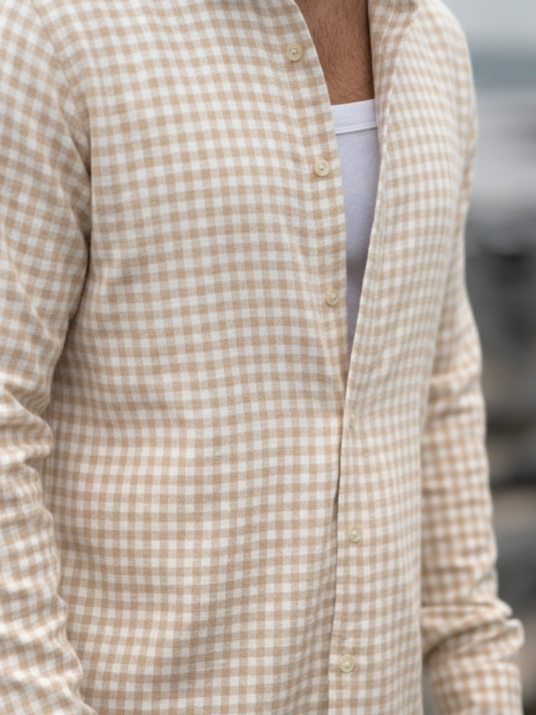 beige checks shirt beige checks shirt