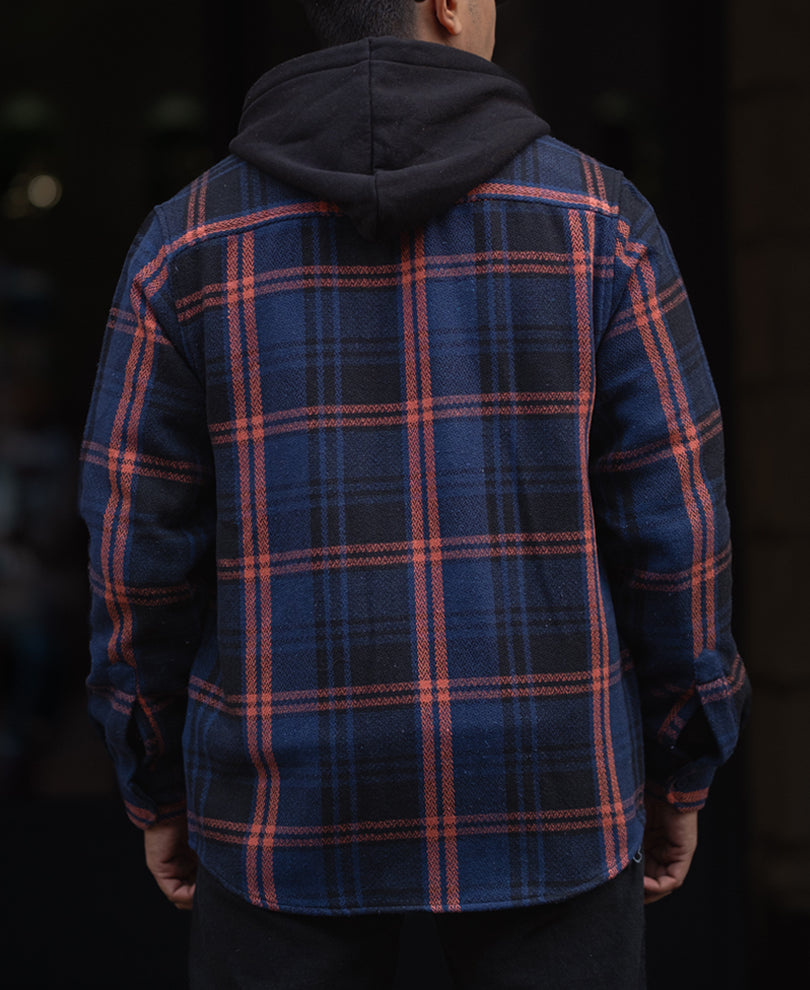 blue and orange checks regular fit full sleeves shirt blue and orange checks regular fit full sleeves shirt