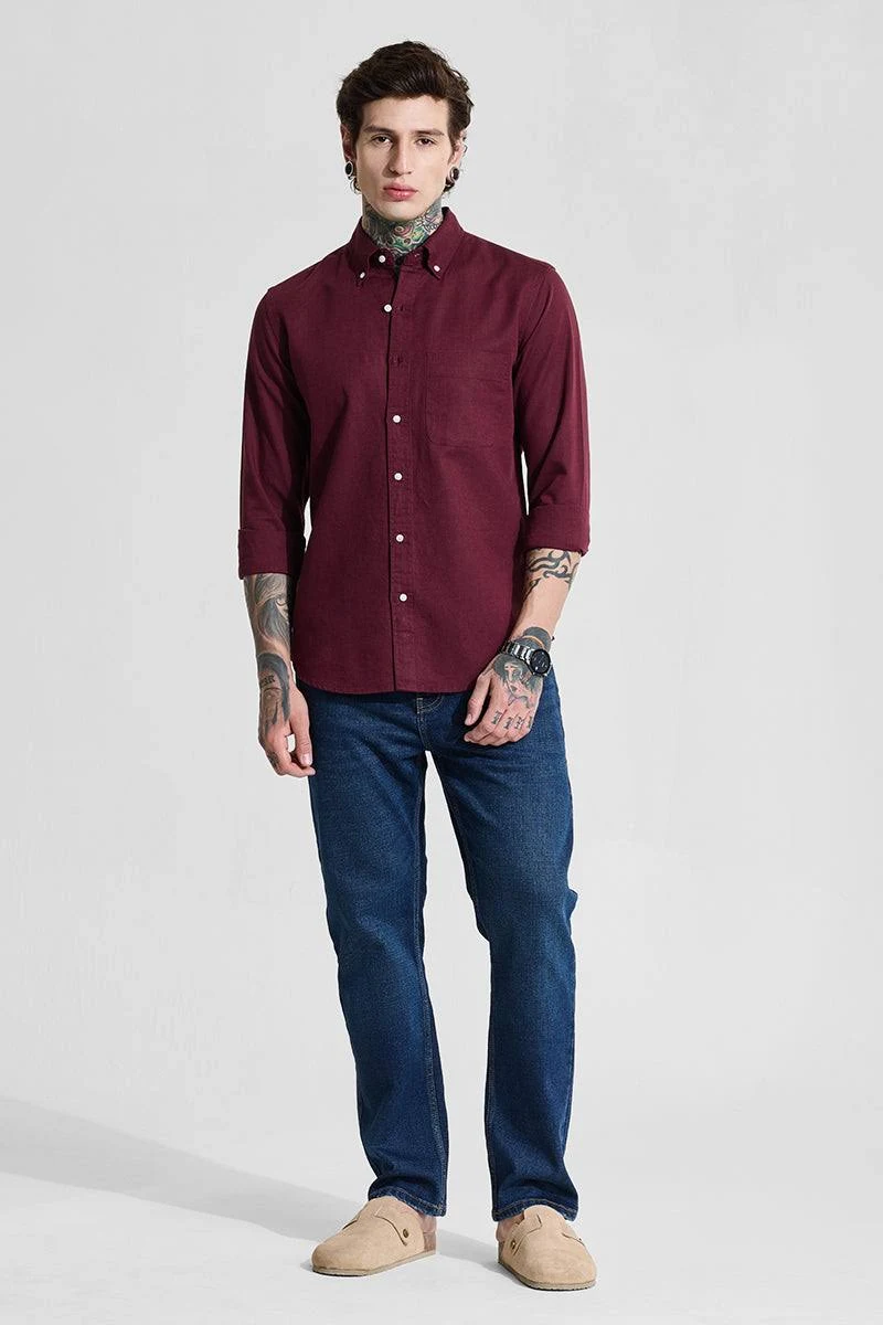 dark wine linen blend shirt dark wine linen blend shirt