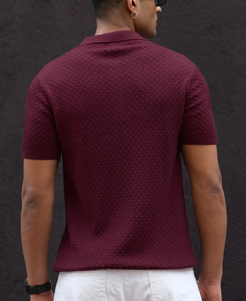 wine structured stripe t shirt wine structured stripe t shirt