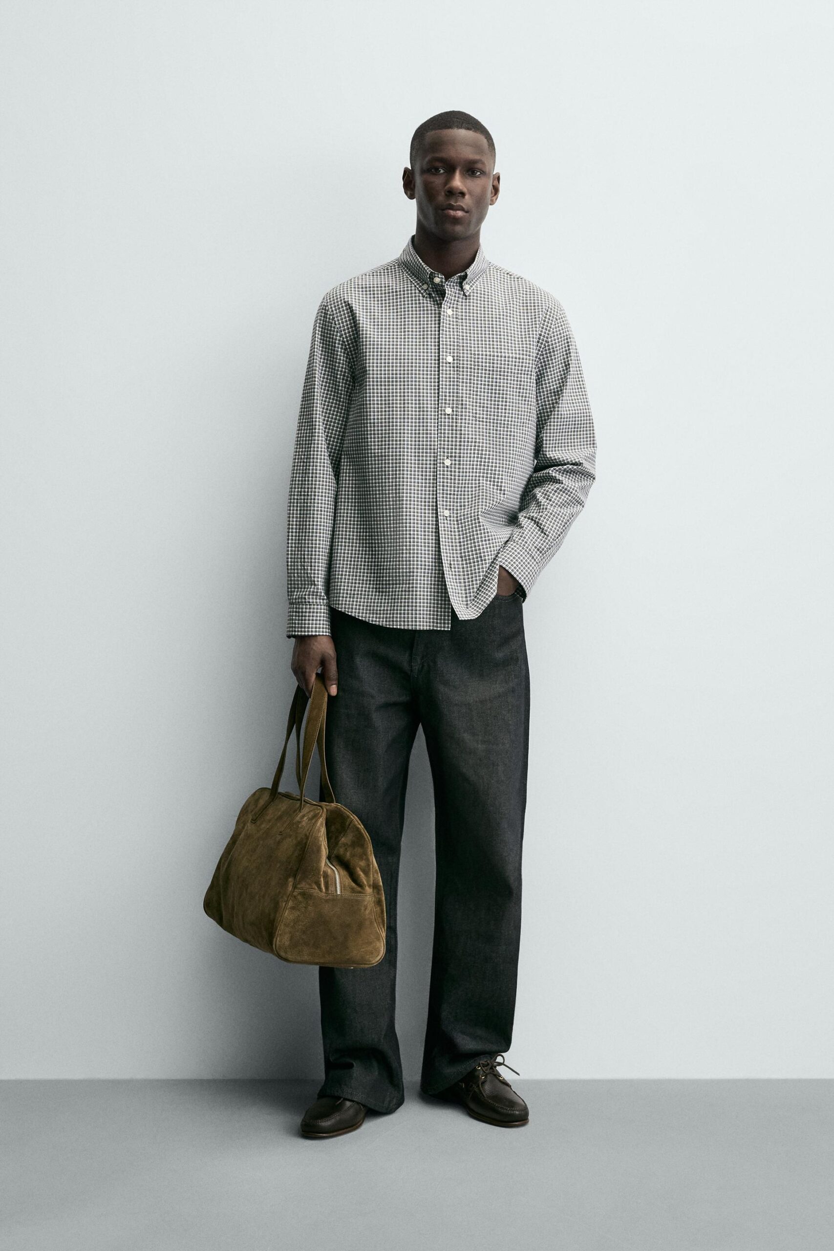 grey checks shirt with pocket grey checks shirt with pocket