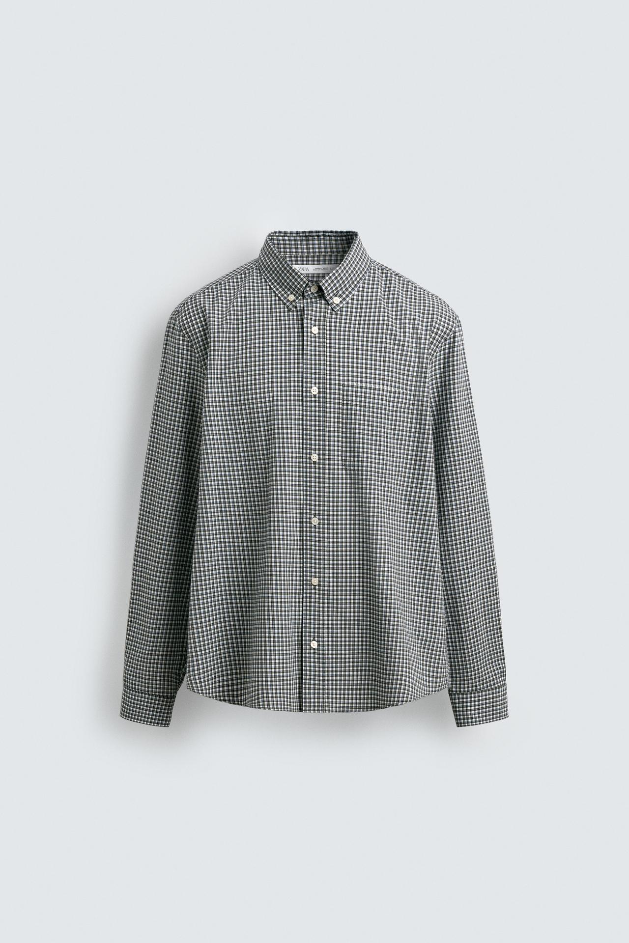 grey checks shirt with pocket grey checks shirt with pocket