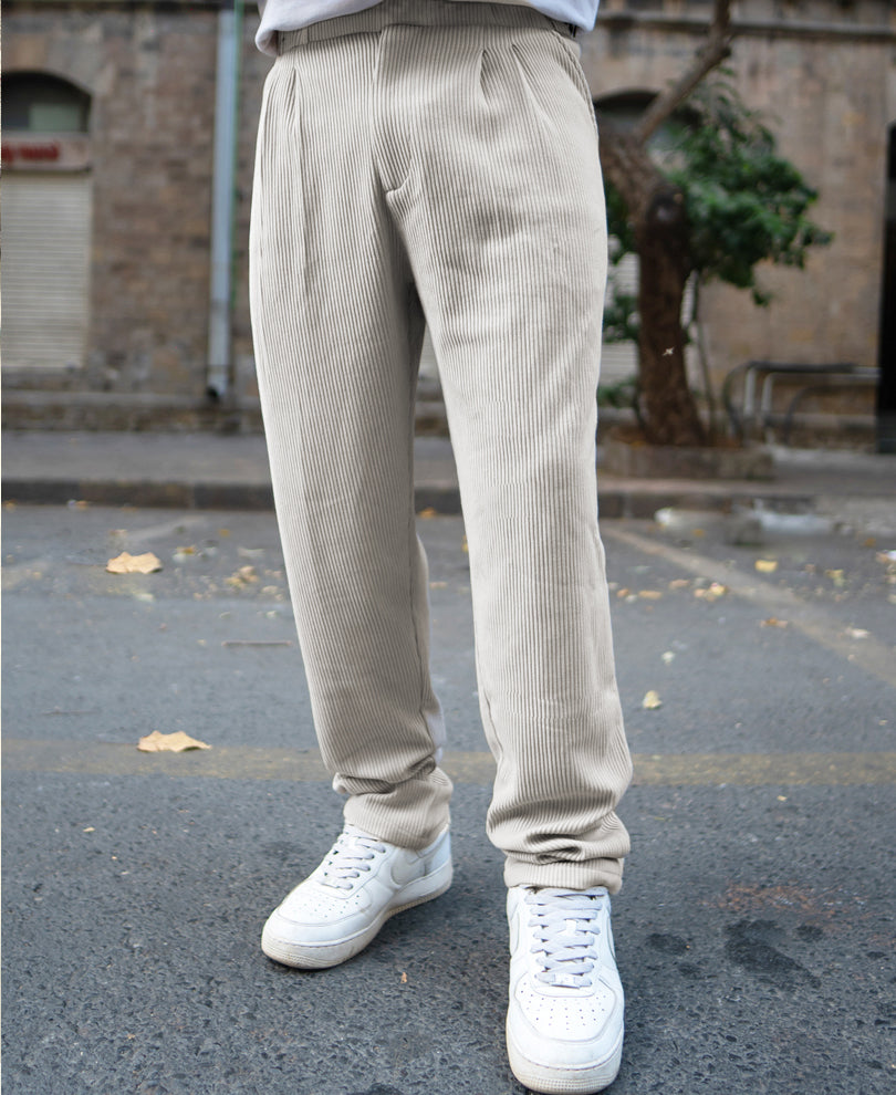 beige regular fit corduroy pant beige regular fit corduroy pant