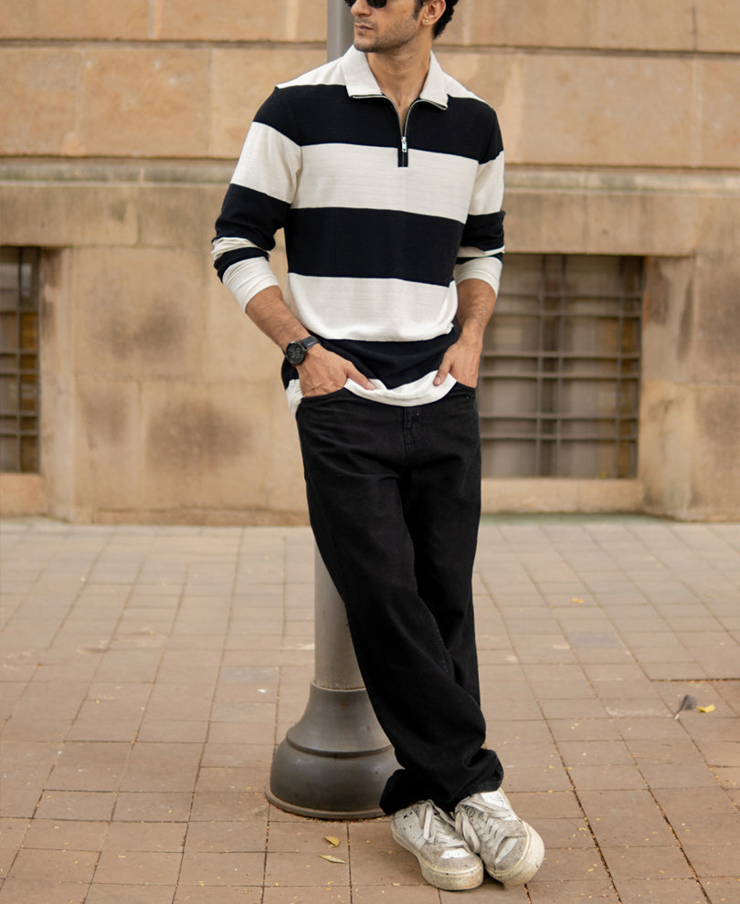 black lightweight striped t shirt black lightweight striped t shirt