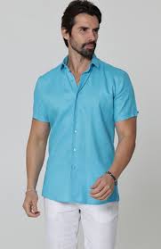 malibu blue linen blend shirt malibu blue linen blend shirt
