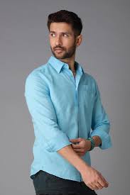 malibu blue linen blend shirt malibu blue linen blend shirt