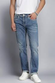 med blue 5 pocket low rise ankle length jeans