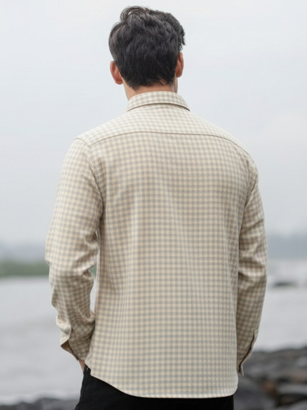 beige checks shirt beige checks shirt