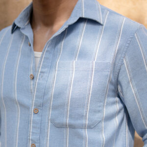 Home blue striped shirt