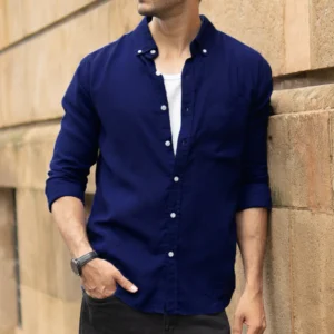 royal linen blend shirt