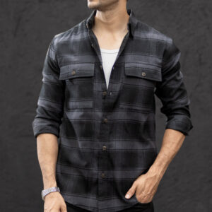 black checks shirt