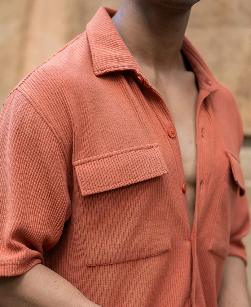 russet shirt with pockets russet shirt with pockets