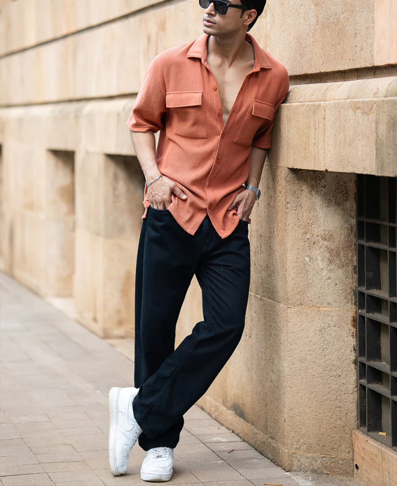russet shirt with pockets russet shirt with pockets