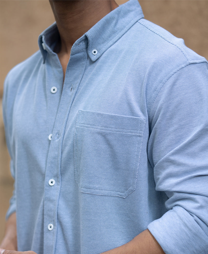 blue knitted button down shirt blue knitted button down shirt