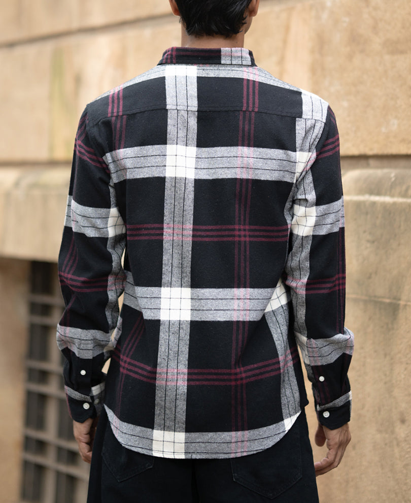 black checks button down shirt black checks button down shirt