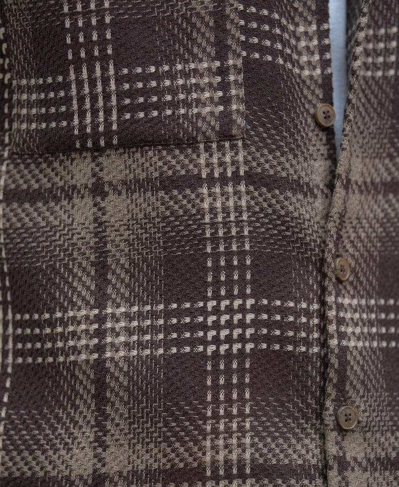 brown structured checks shirt brown structured checks shirt