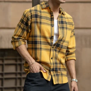 russet brown cord shirt