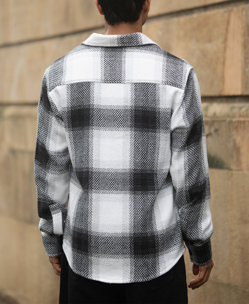 black and white checks overshirt black and white checks overshirt