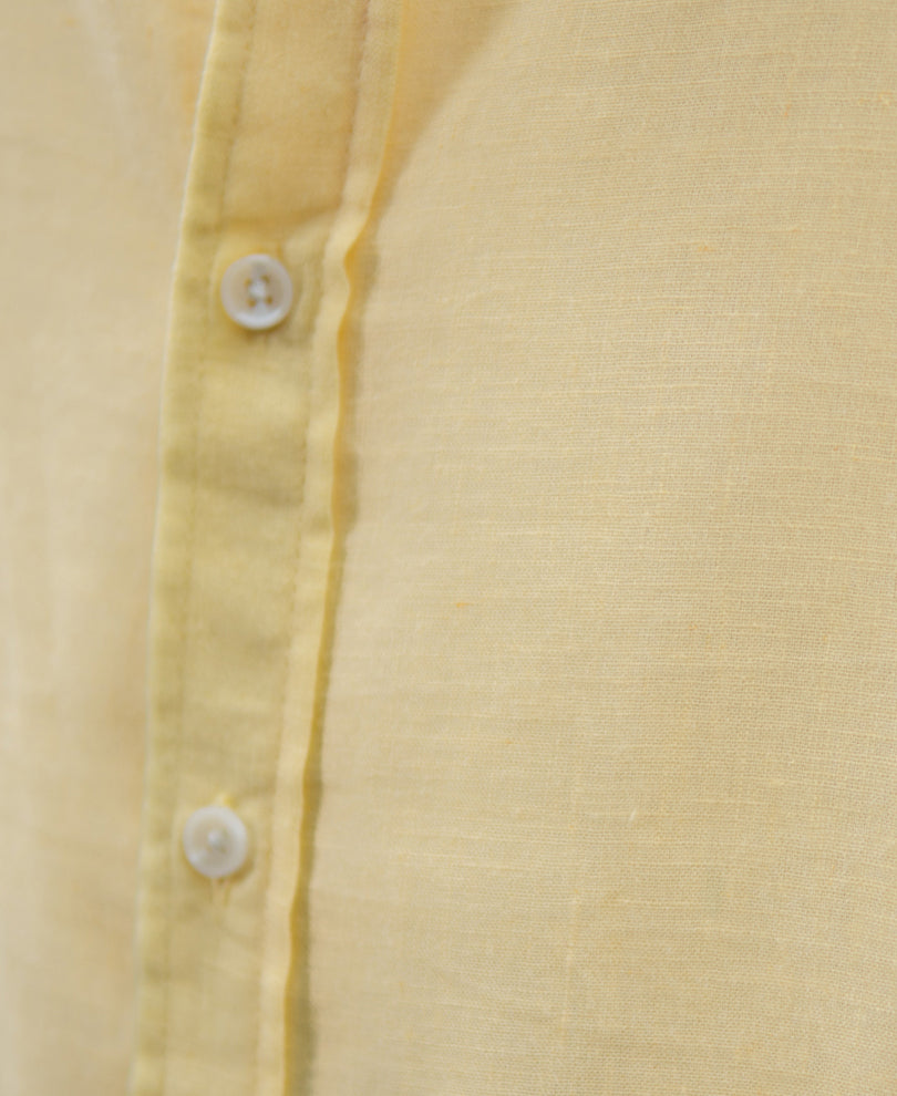 butter yellow linen blend shirt butter yellow linen blend shirt