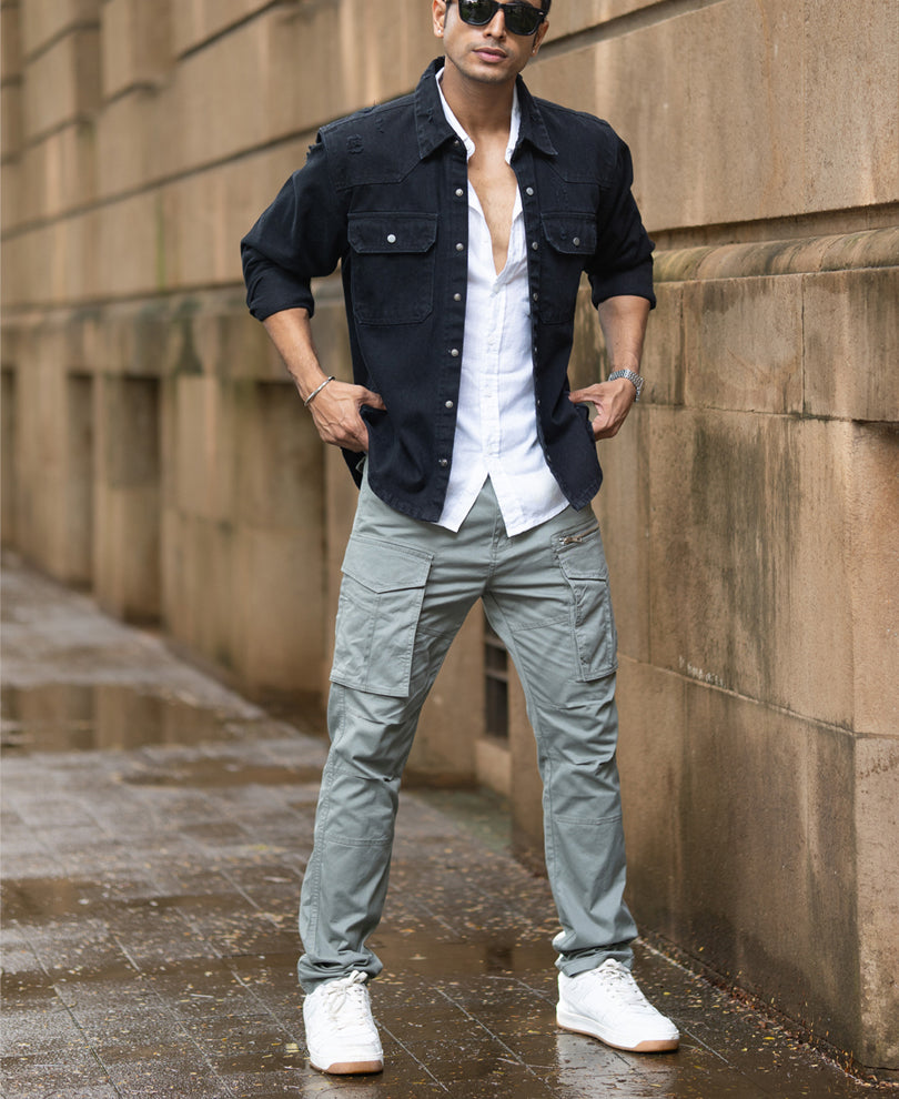 black distressed denim overshirt black distressed denim overshirt