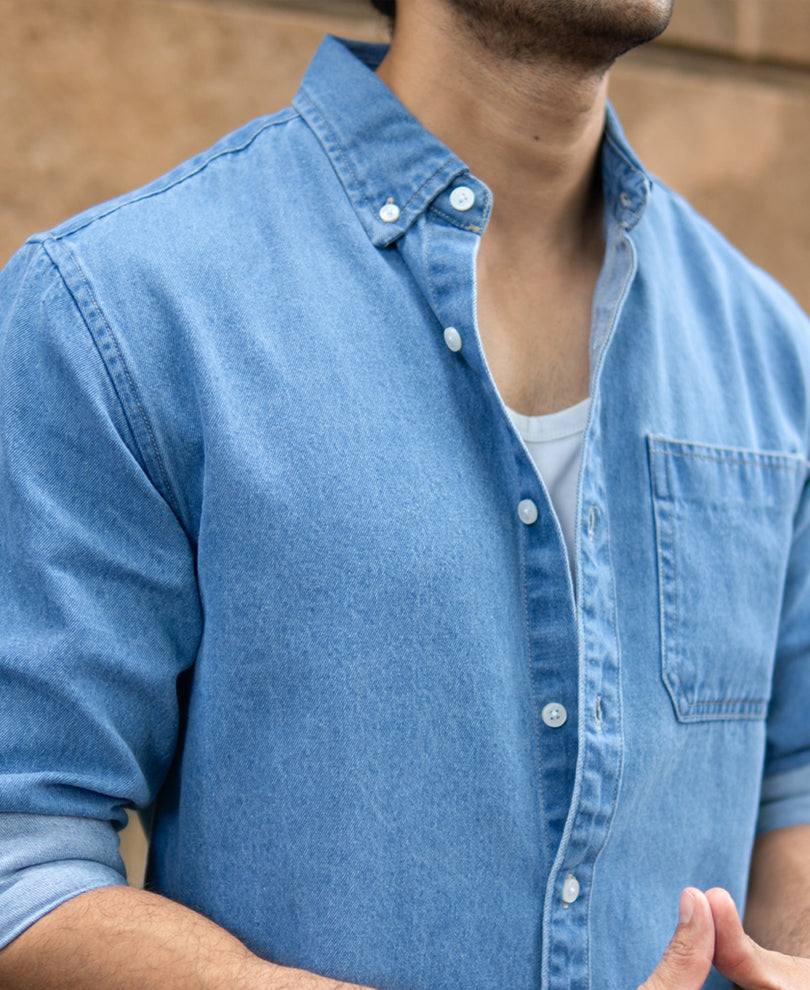blue washed denim shirt blue washed denim shirt