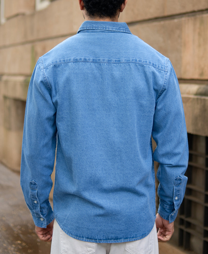 blue washed denim shirt blue washed denim shirt