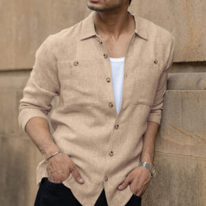 beige structure shirt