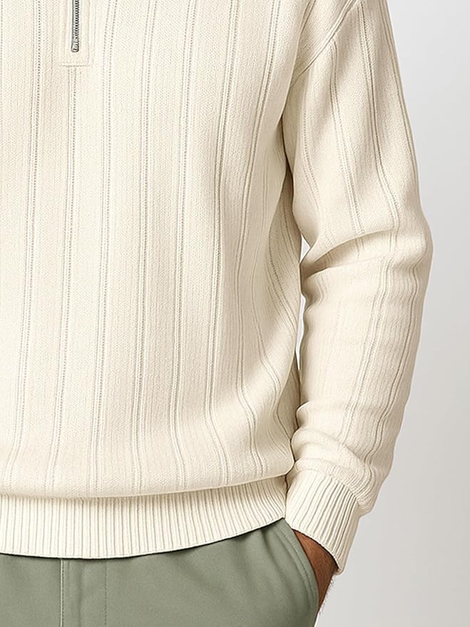 cream zip style full sleeves regular fit shirt cream zip style full sleeves regular fit shirt