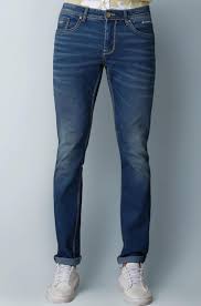 lt blue 5 pocket mid rise slim straight fit jeans