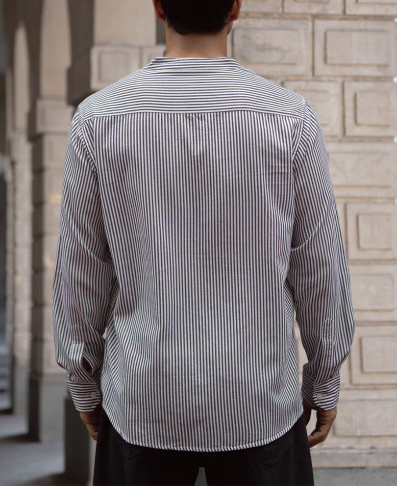 black and white stripes full sleeves shirt black and white stripes full sleeves shirt