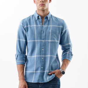 Home blue checks oxford shirt