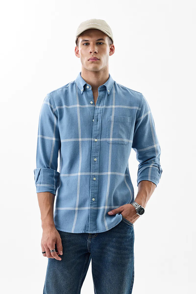 blue checks oxford shirt blue checks oxford shirt