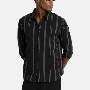 100% cotton regular fit stripes shirts – classic everyday essential