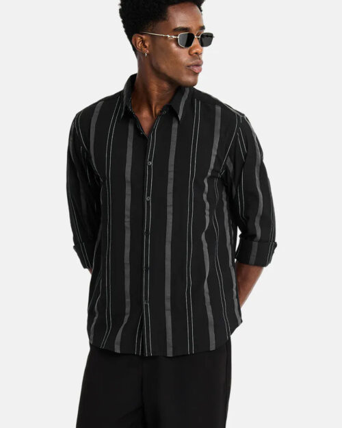 Home 100% cotton regular fit stripes shirts – classic everyday essential