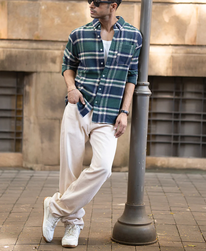 green checks buttondown shirt green checks buttondown shirt