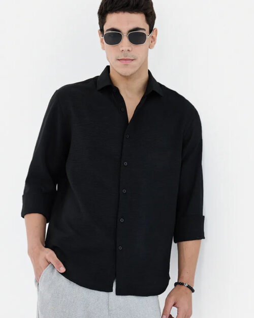 black slim fit shirts – classic sharp & modern look