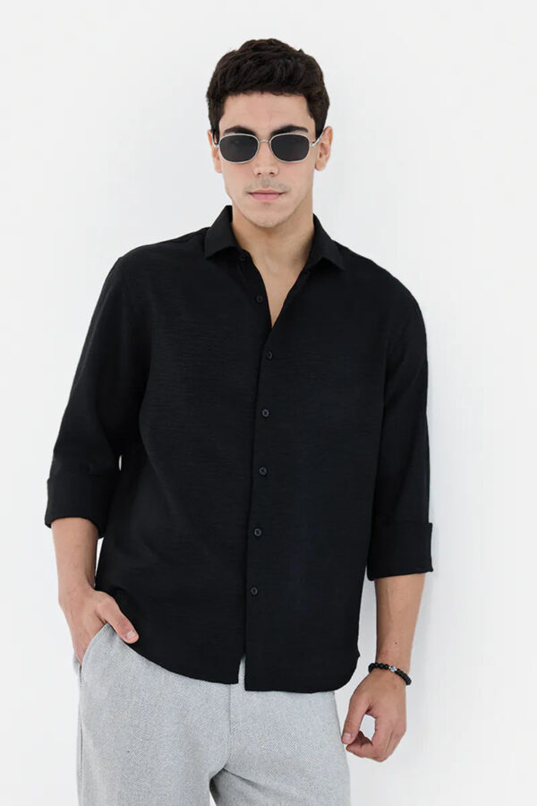 black slim fit shirts – classic sharp & modern look