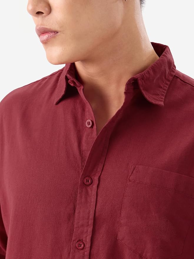fiery red lightweight full sleeves shirt fiery red lightweight full sleeves shirt