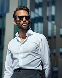 white lightweight structured shirt