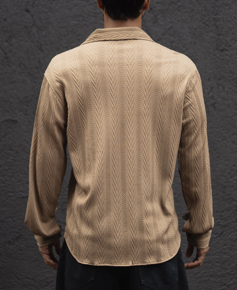beige structured regular fit shirt beige structured regular fit shirt