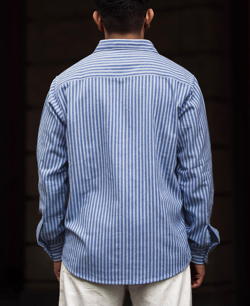 blue stripes full sleeves shirt blue stripes full sleeves shirt