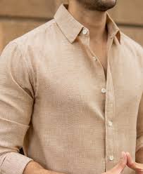 tan lightweight structured shirt