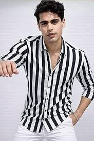 stylish men’s vertical striped casual shirt – classic fit stylish men’s vertical striped casual shirt – classic fit