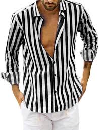 stylish men’s vertical striped casual shirt – classic fit stylish men’s vertical striped casual shirt – classic fit