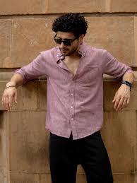 mauve slub textured shirt mauve slub textured shirt
