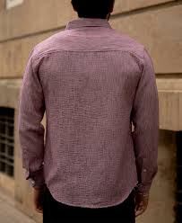 mauve slub textured shirt mauve slub textured shirt
